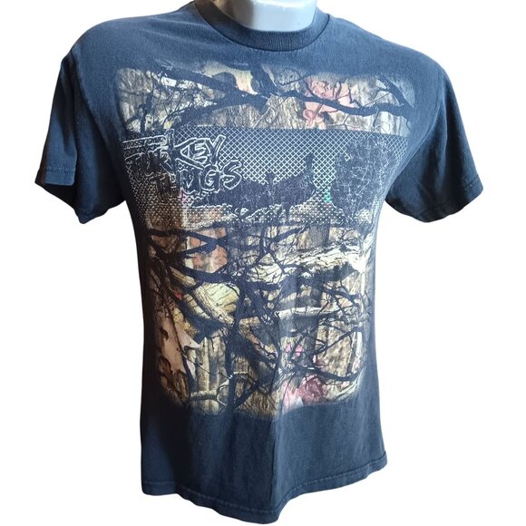 Vintage T-Shirt Medium Mossy Oak Turkey Thugs Graphic Delta Pro Weight 2 Sided - Picture 2 of 6